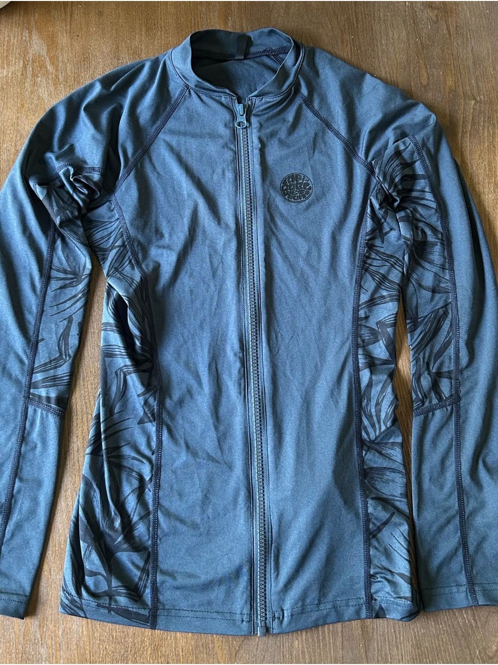 Rip Curl Women's Blue Full-Zip Swim Rash Guard